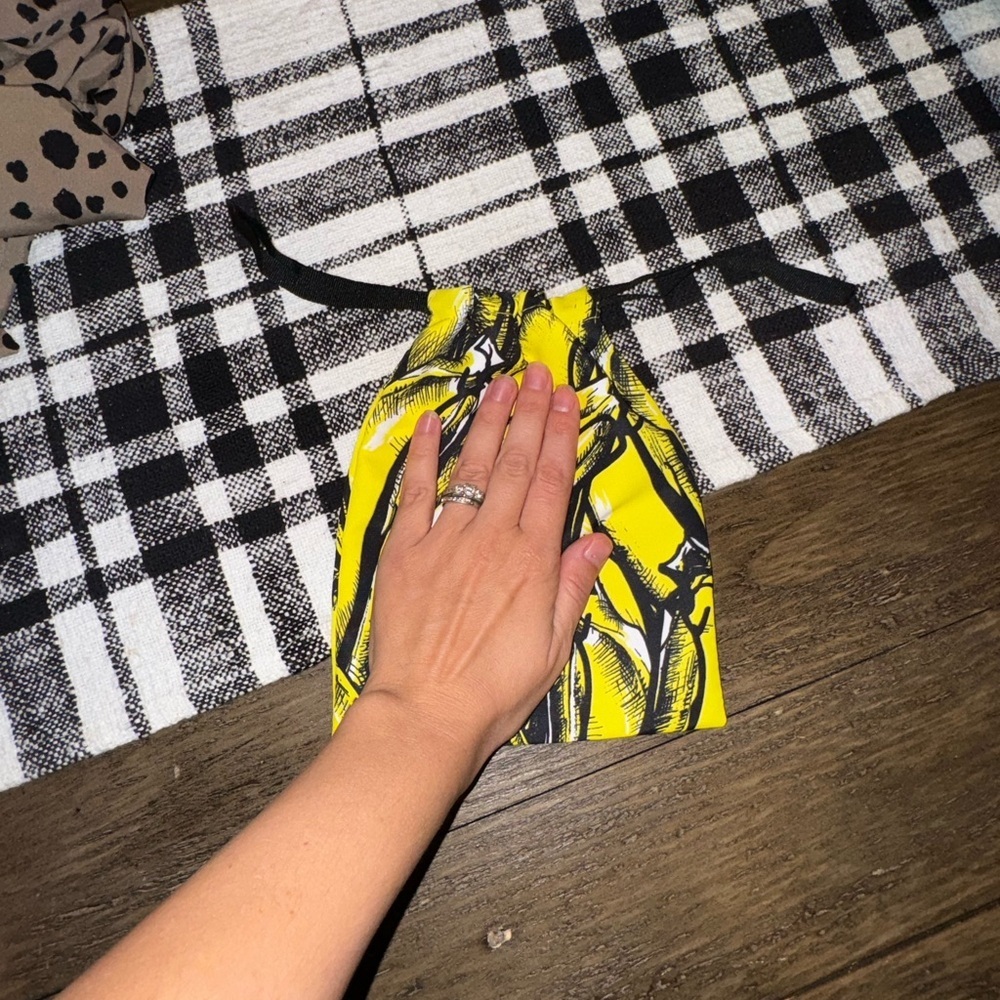 Prada Small Banana Print Drawstring Dust Bag Used… - image 4